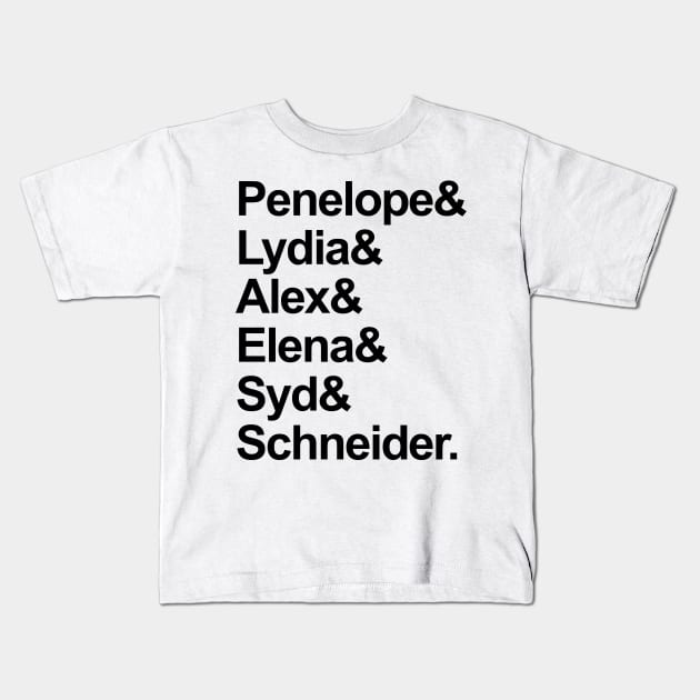 One Day at a Time Characters Kids T-Shirt by brendalee